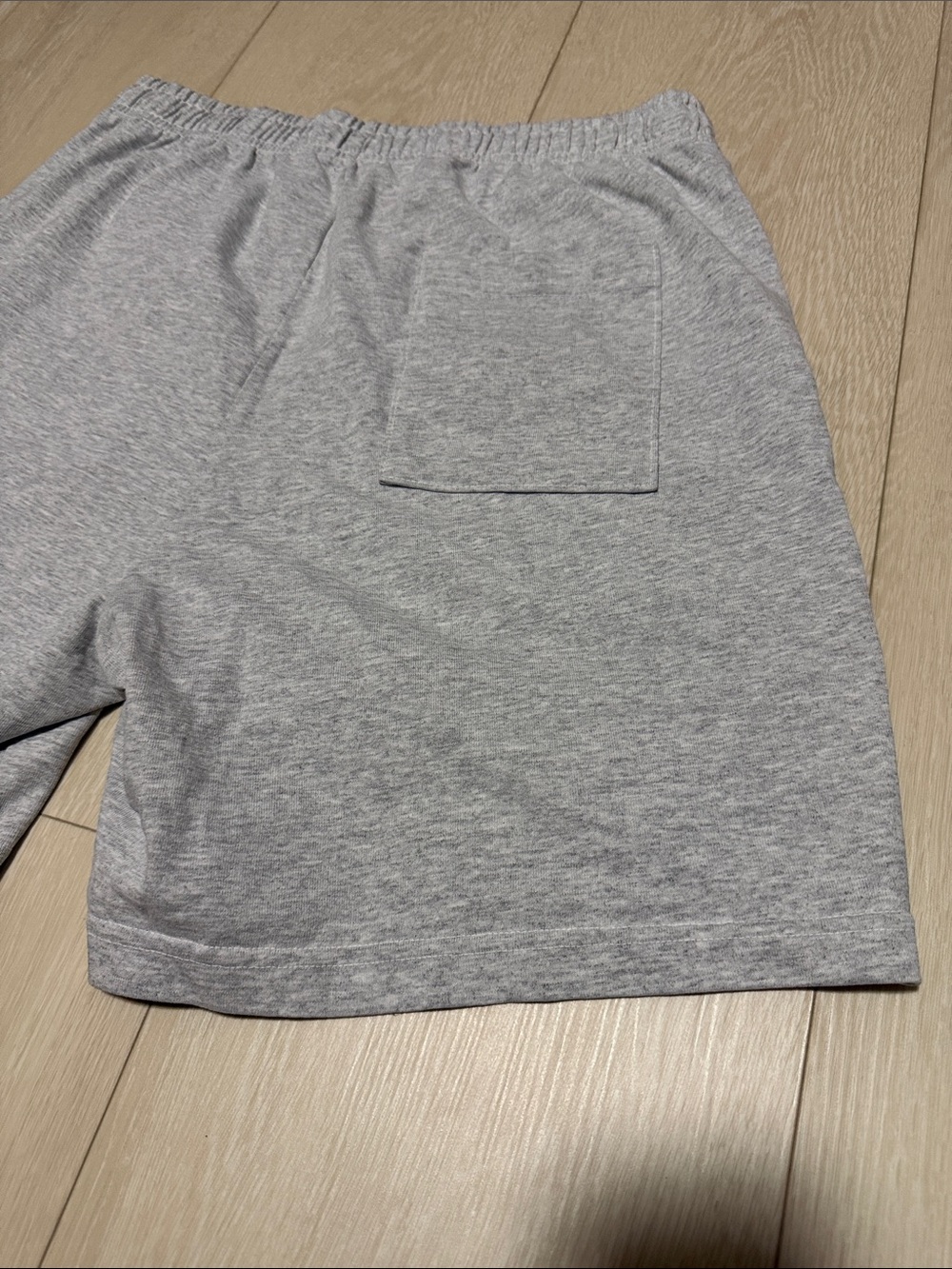 Sporty & Rich Light Gray Shorts with Green 'California' Logo - Picture 10 of 10